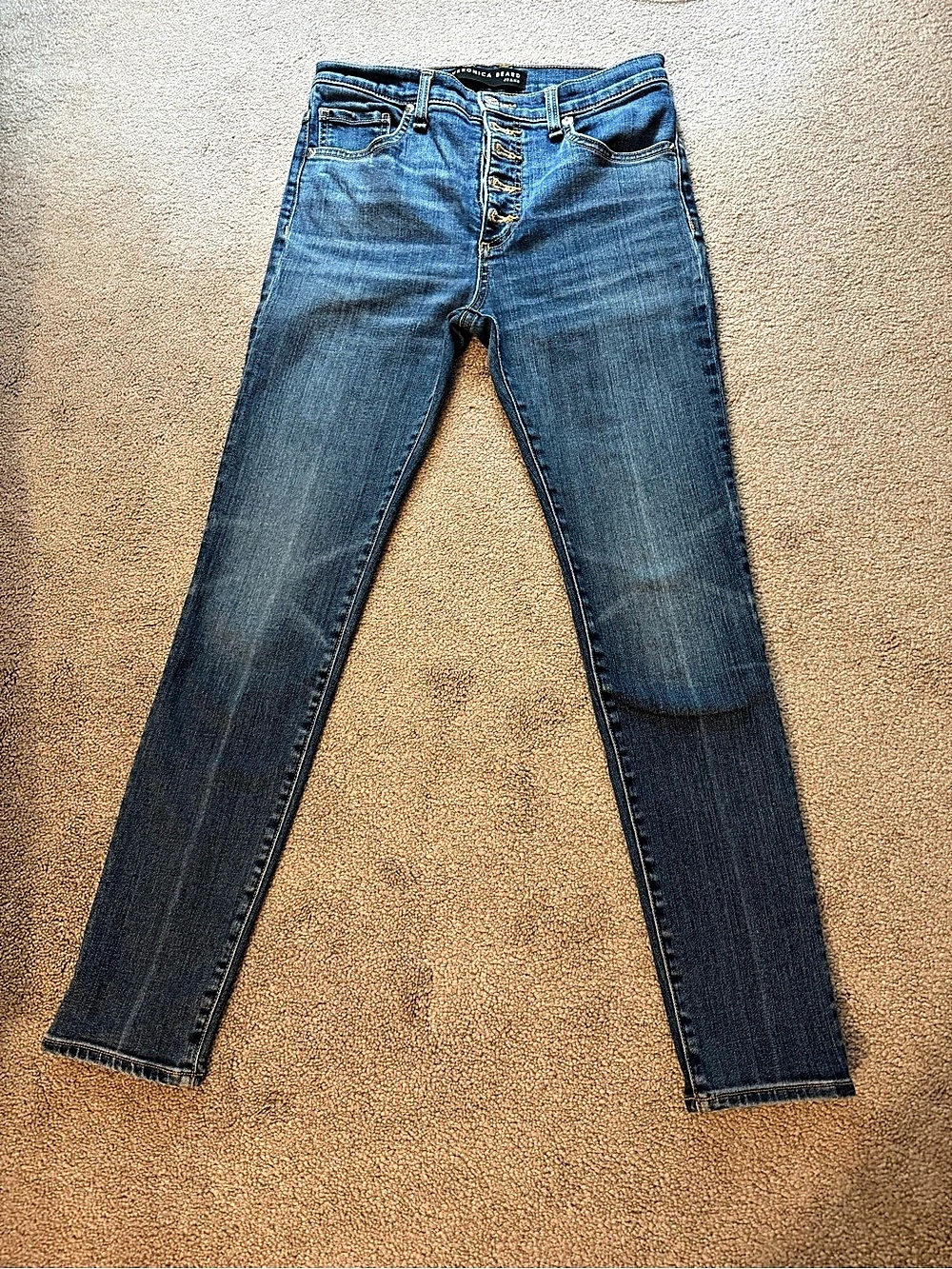 Veronica Beard Debbie High Rise Skinny Jean Jeans Blue Waist 26/2
